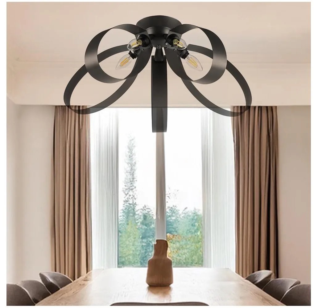 ONLI - Stropné svietidlo SERENA 5xE14/6W/230V čierna