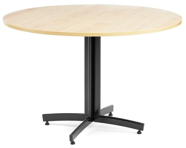 Okrúhly stôl SANNA, Ø1100x720 mm, čierna/breza
