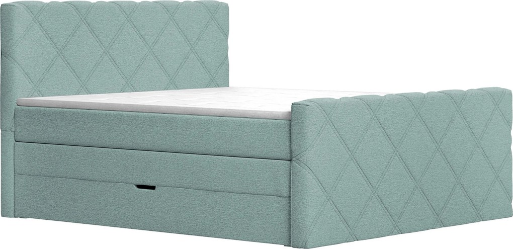 XXXLutz BOXSPRINGOVÁ POSTEĽ, 180/200 cm, mätovosivá Esposa - Postele - 002768013103