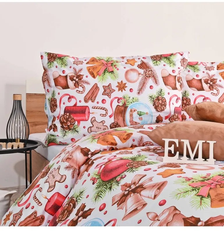 Vianočné bavlnené obliečky Rafael EMI, Štandardný set jednolôžko obsahuje 1x 140x200 + 1x 70x90
