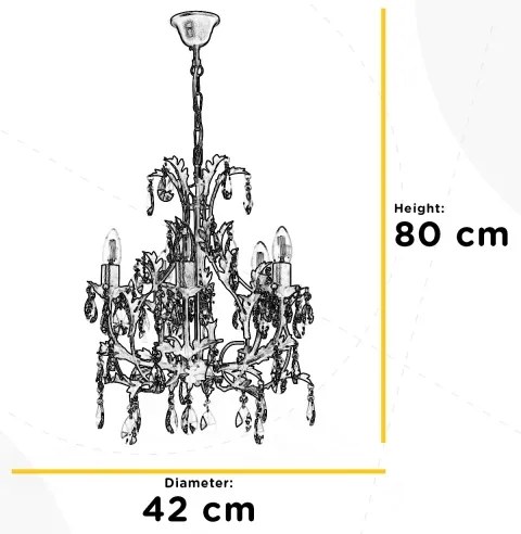 ONLI - Luster na reťazi BOTTE 5xE14/6W/230V
