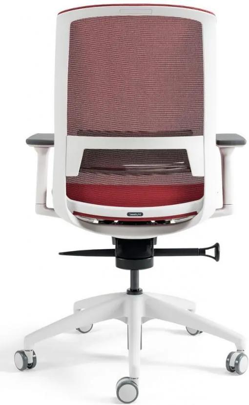 bestuhl -  BESTUHL Kancelárska stolička J17 WHITE BP červená
