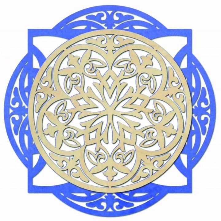 Drevený dekoratívny obraz s elegantným vzorom - mandala I SENTOP PR0304