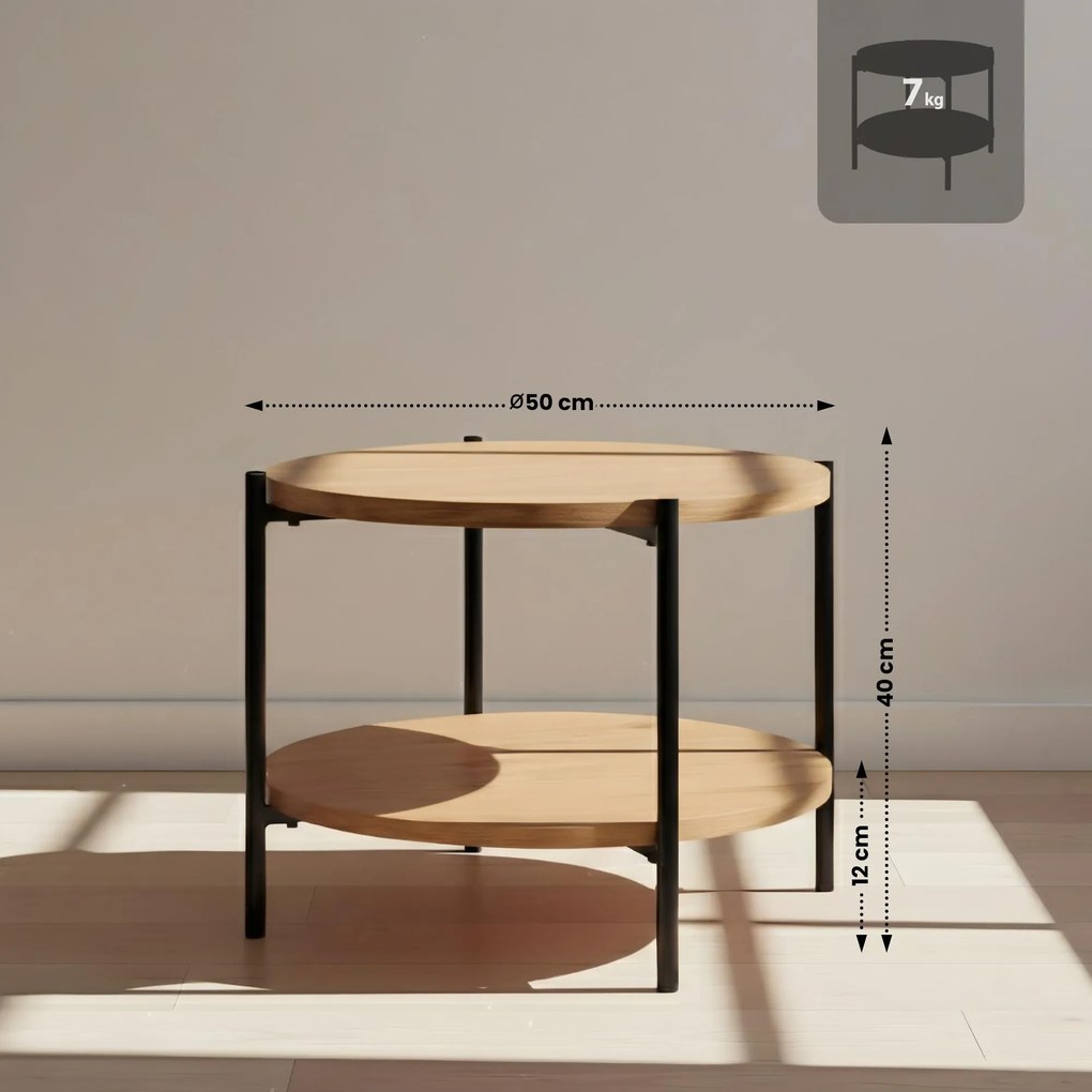 Konferenčný stolík Edduma 50 cm - natura