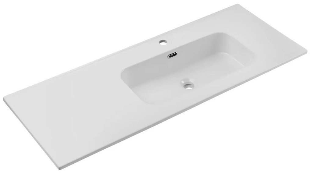Keramické zápustné umyvadlo Go 120 cm pravé bílé