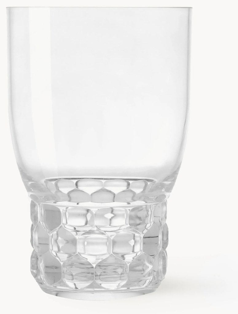 Poháre na vodu so štruktúrovaným vzorom Jellies, 4 ks