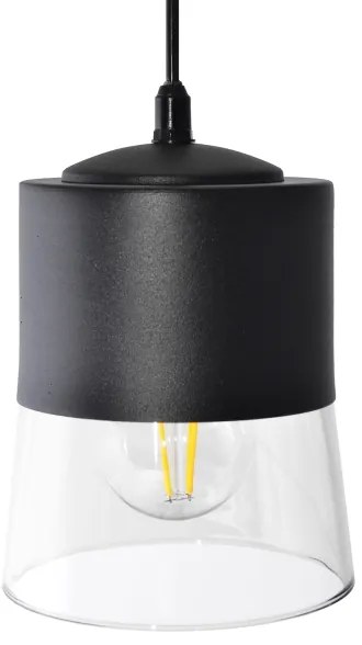 Luster na lanku FERGIE 1xE27/15W/230V čierna
