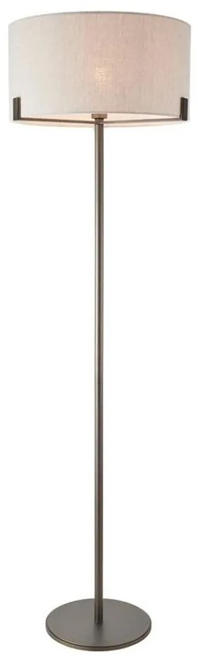 Endon 72634 - Stojacia lampa HAYFIELD 1xE27/40W/230V hnedá/šedá