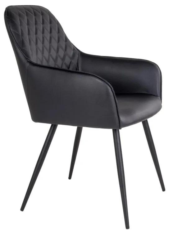 Dizajnová jedálenská stolička Gracelyn, čierna