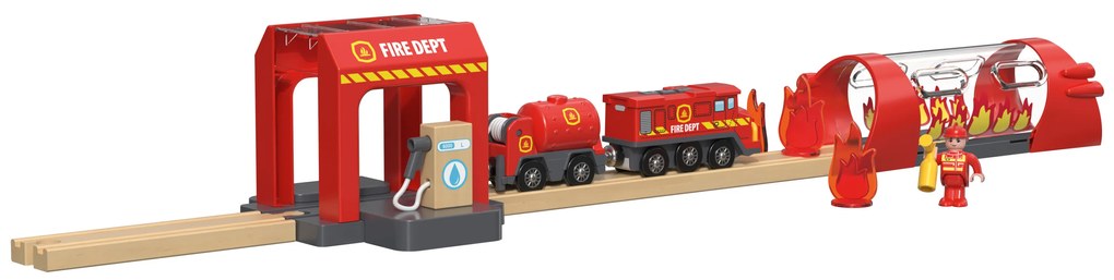 lupilu® Drevená železničná súprava (hasiči) (100395067)