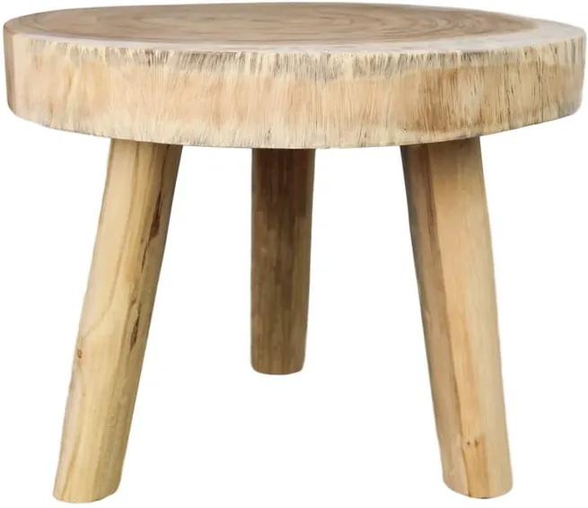 Príručný drevený stolík HSM collection Munggur, ⌀ 45 cm