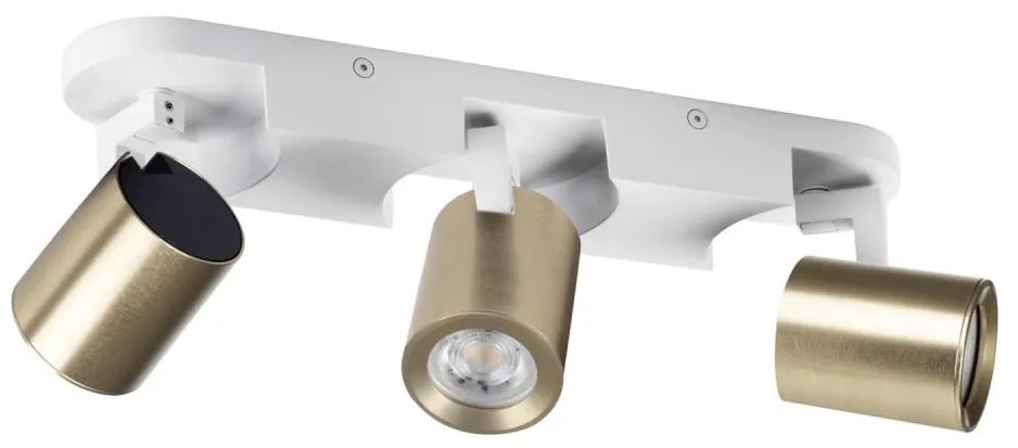 Kanlux 38966 - Bodové svietidlo LAURIN 3xGU10/10W/230V mosadz/biela