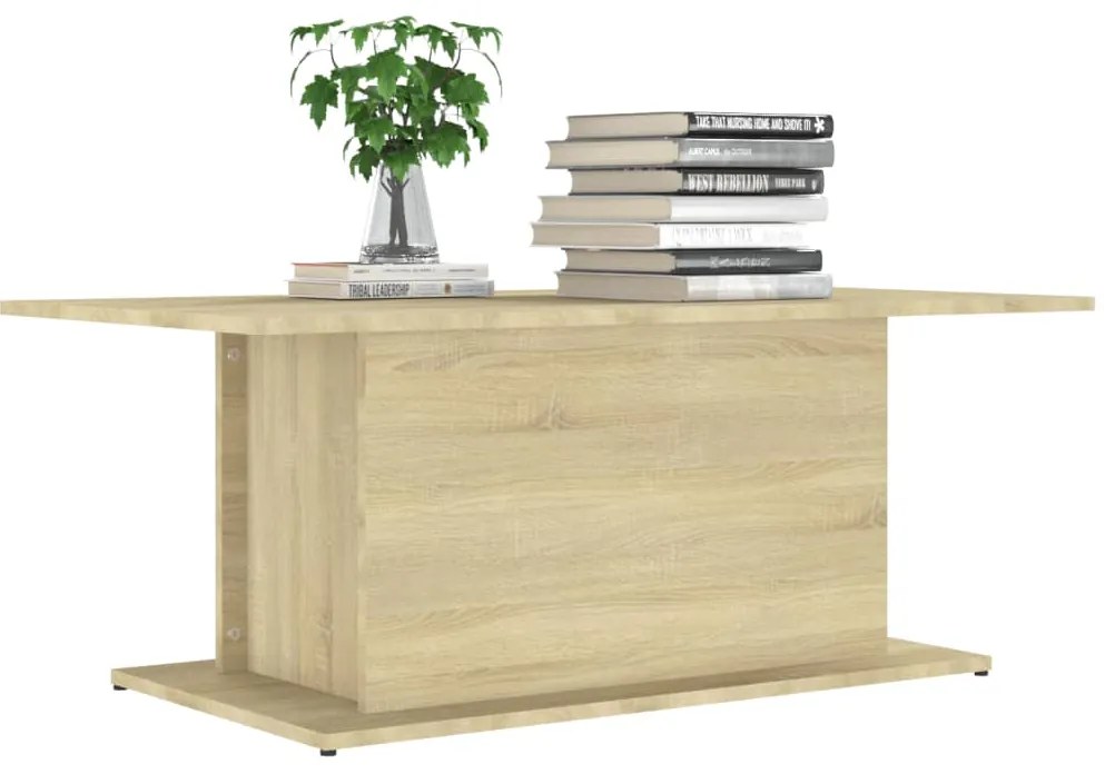 Konferenčný stolík, dub sonoma 102x55,5x40 cm, kompozitné drevo
