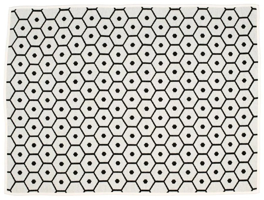 Čierna deka s prímesou vlny 140x180 cm Honey Black – Pappelina