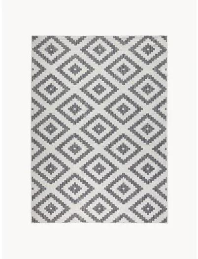Obojstranný koberec do interiéru/exteriéru Malta, sivá/krémová