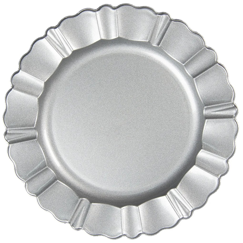 Strieborný melanínové tanier / podnos - Ø 33 cm