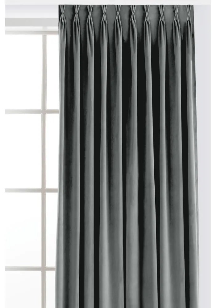 Sivý zamatový dimout záves 140x250 cm Velto – Filumi