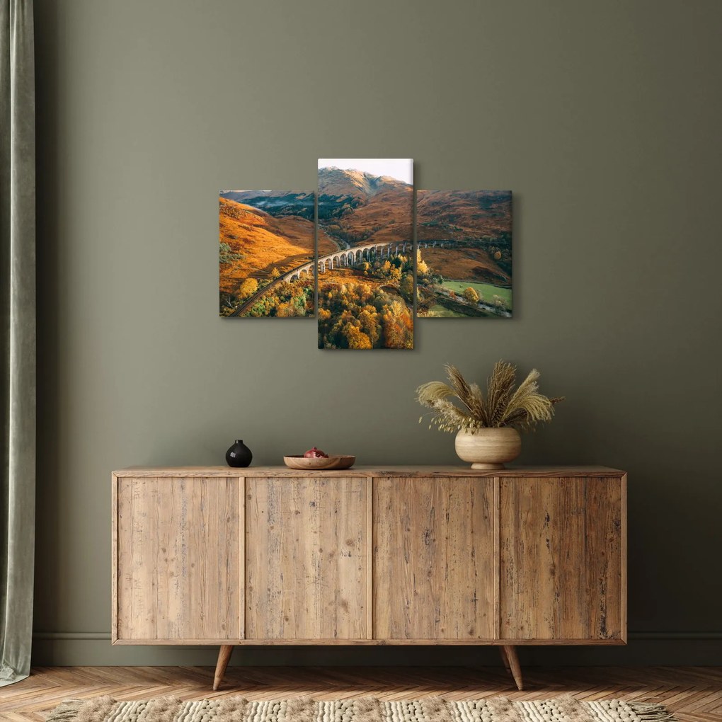 Obraz mosta v škótskom údolí (90x60 cm)