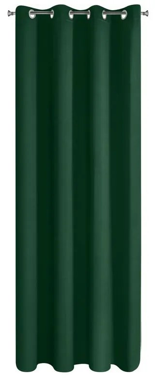 Zelený zatemňovací záves na krúžkoch LOGAN 140x270 cm