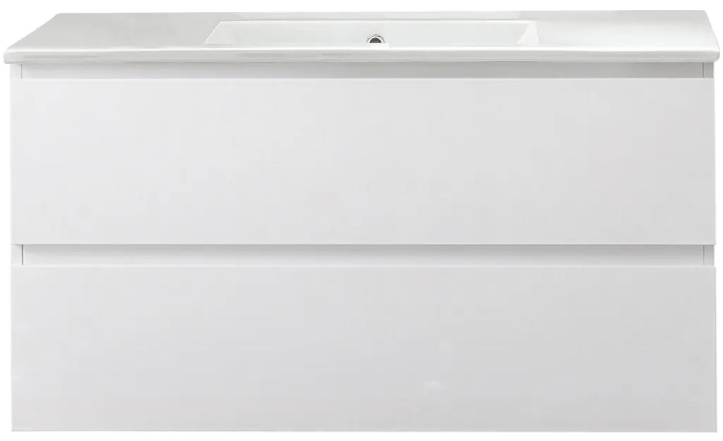 CERANO - Kúpeľňová skrinka pod umývadlo Carole - biela matná - 100x49, 8x46 cm