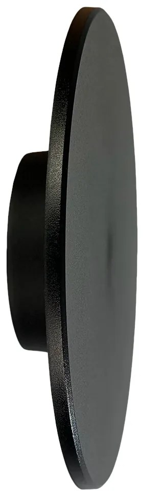EUlight Exteriérové nástenné LED svietidlo Disk, 1x LED 18w, CCT, čierna