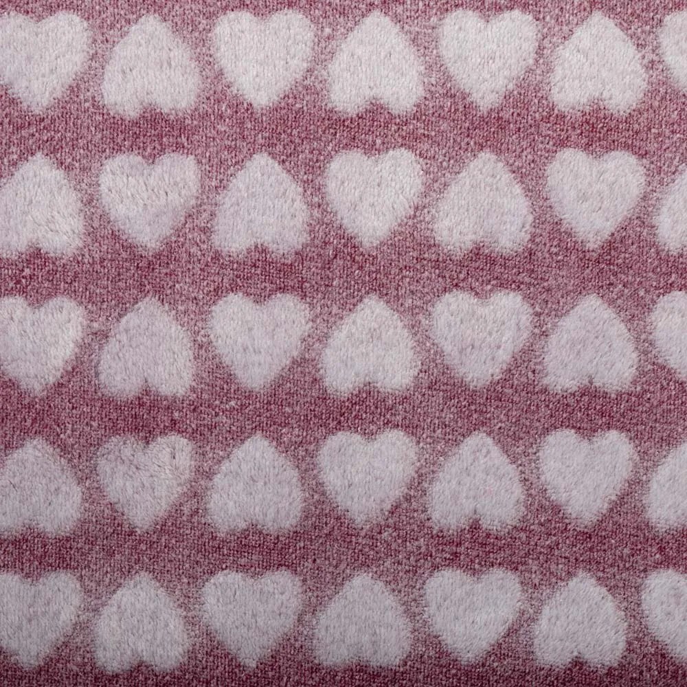 Biante Mikroplyšová deka MIP-032 Srdiečka na vínovo červenom 100x150 cm
