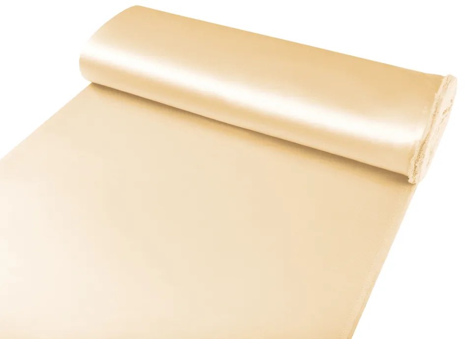 Biante Saténový záves LUX-057 Béžový 140x220 cm