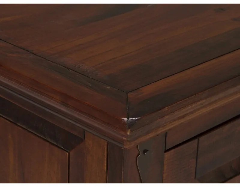furniture-nabytek.cz - Masívna komoda Catana z borovice, lakovaná, hnedá – 170×50×90 cm