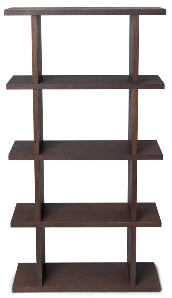 Knižnica Kona Bookcase 1x4 – tmavý morený dub