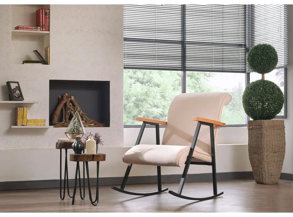 Krémové kreslo Yoka – Artie