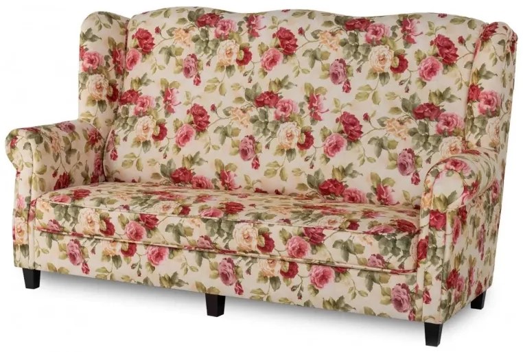 Pohovka Provence AS III., vzor kvety (2109/orech)