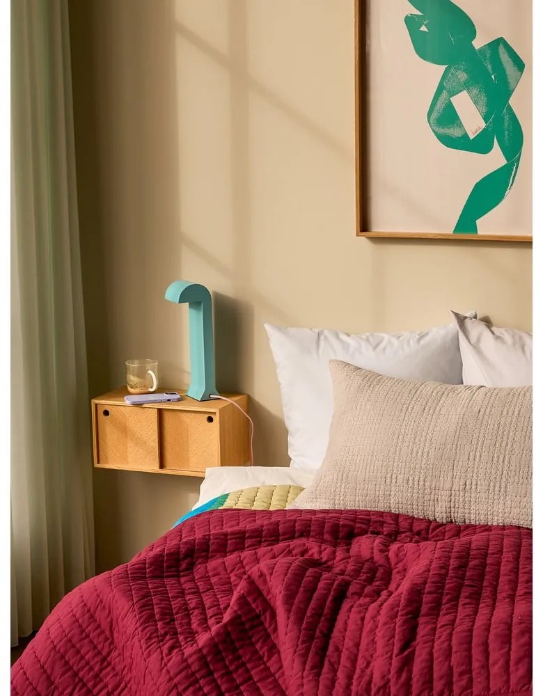 Modrá LED stmievateľná stolová lampa (výška 34 cm) Soothe – Hübsch