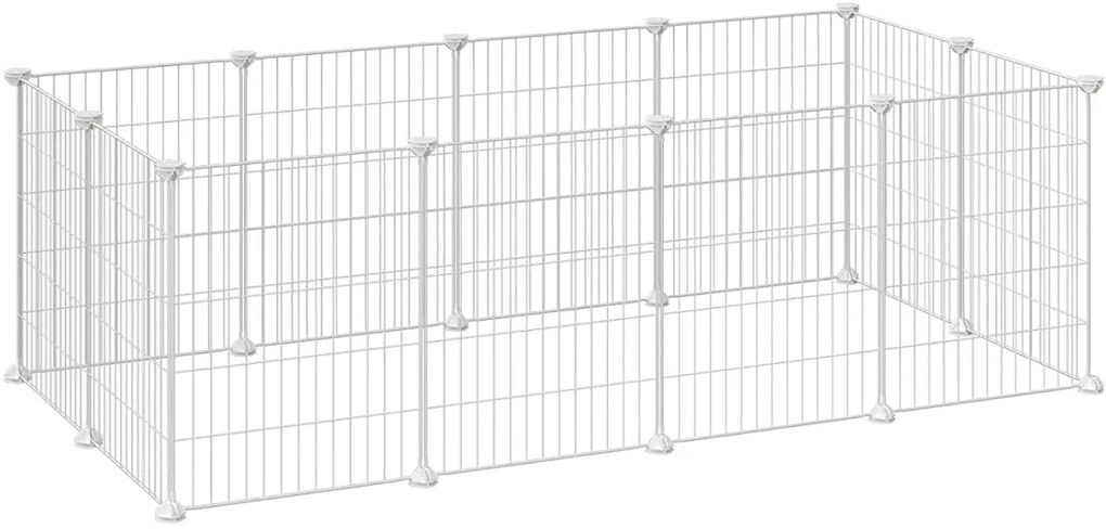 Ohrádka pre malé zvieratá ANIMAL 143x73x46 cm, biela