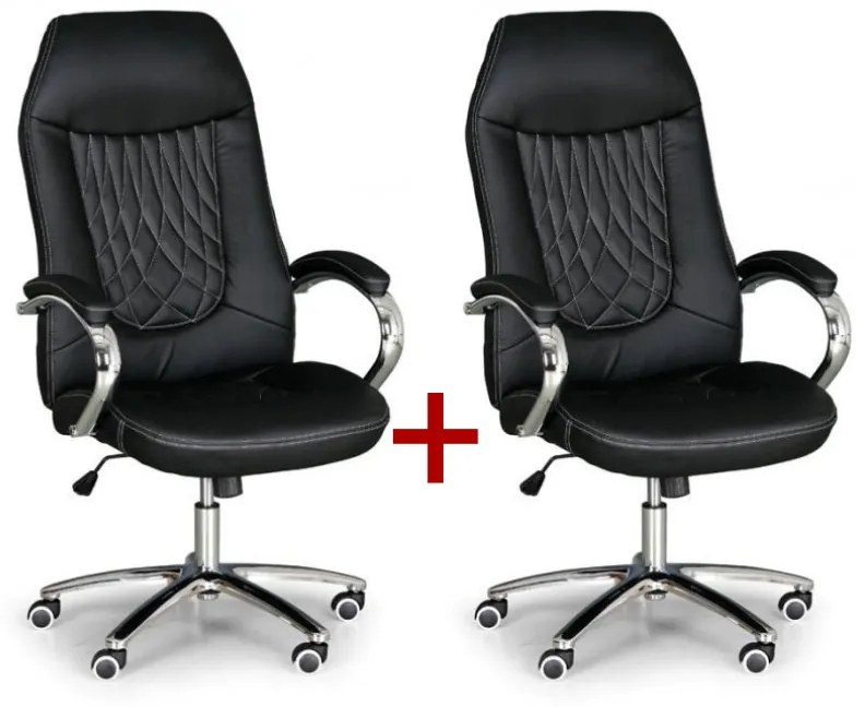 Kancelárske kreslo SUPERIOR 1+1 ZADARMO, čierna