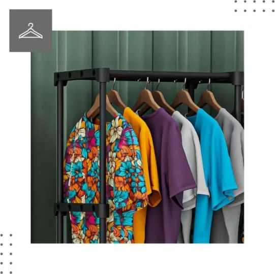 Otvorená šatníková skriňa Keeper 6.0 čierna