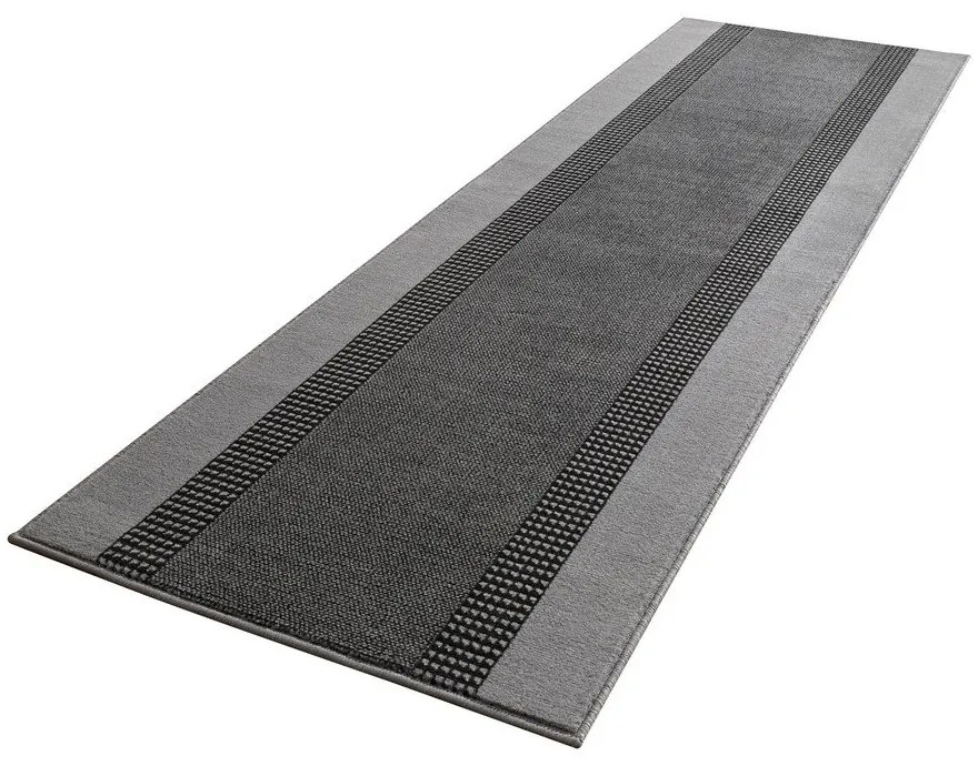 Sivý behúň Hanse Home Basic, 80 x 300 cm