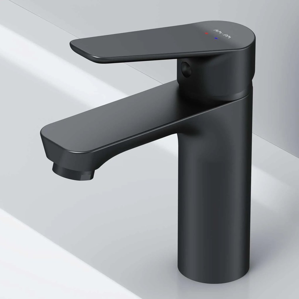 Umývadlová batéria AM.PM Hit FTA82122 jednopáková s odtokovým ventilom, čierna