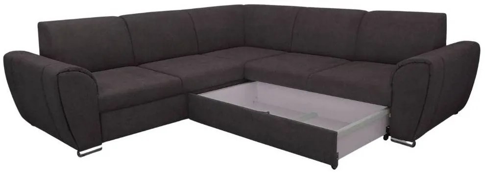 Rohová rozkladacia sedačka ROYAL 2+L čierna