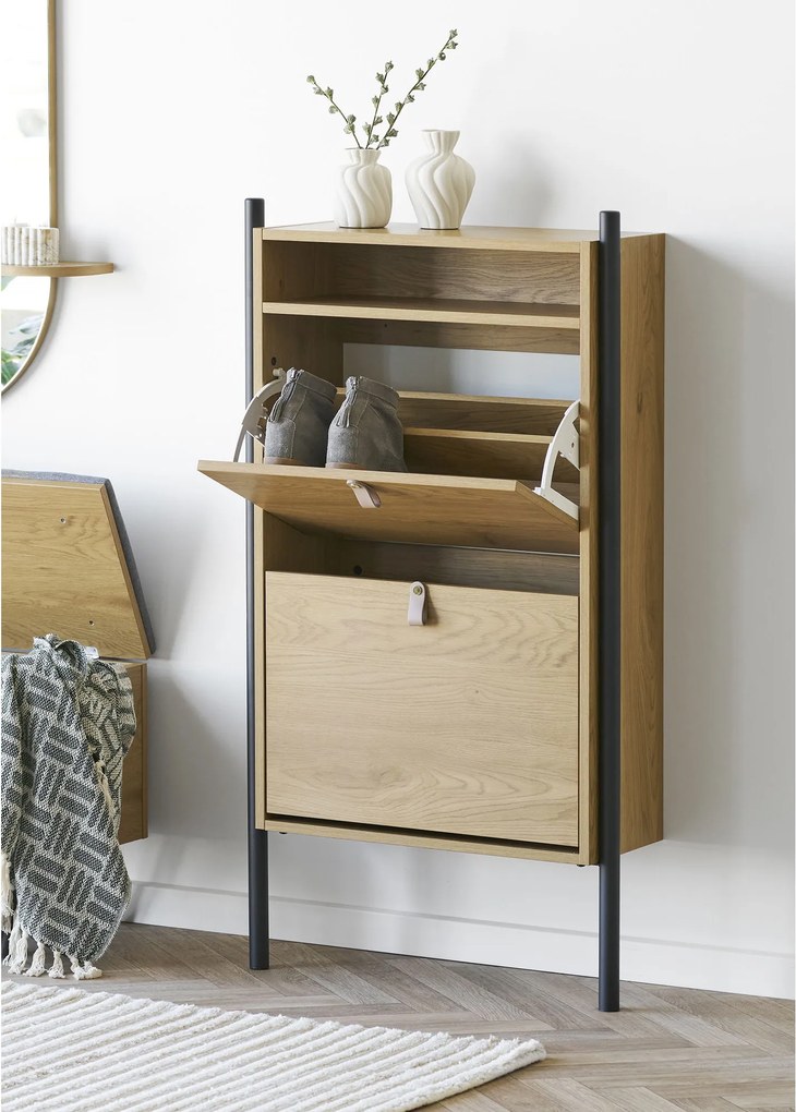 Skrinka na topánky Basilina 3 (prírodná). Akcia -9%. Vlastná spoľahlivá doprava až k Vám domov. 1147509