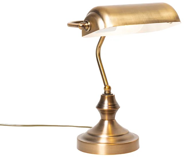 Klasická stolná lampa/notárska lampa bronzová - Banker