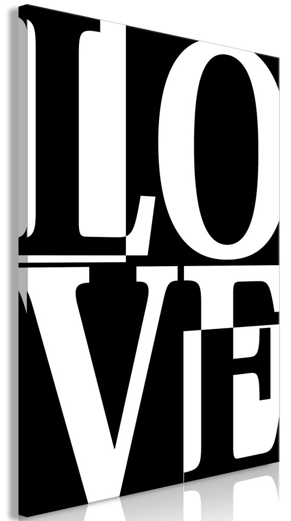 Artgeist Obraz - Black and White Love (1 Part) Vertical Veľkosť: 80x120, Verzia: Premium Print