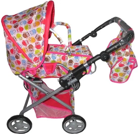 BABY MIX Nezaradené Detský kočík pre bábiky 2v1 Baby Mix so sovičkami Multicolor |