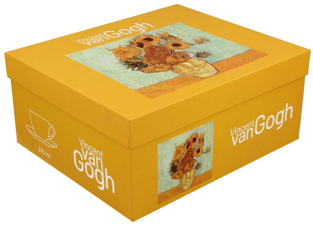 Porcelánová šálka s podšálkou Van Gogh Sunflowers 250 ml sada 2ks