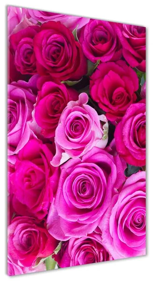 Moderný akrylový fotoobraz Ružové ruže pl-oa-70x140-f-119338760