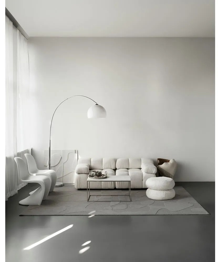 Sivý vlnený koberec 160x230 cm Morphic Botanica – Agnella