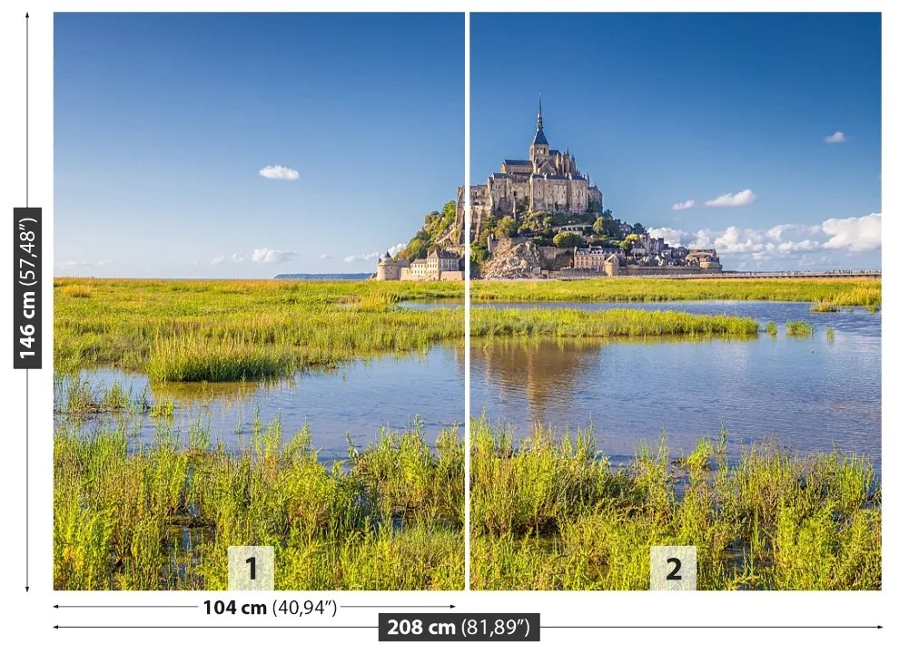 Fototapeta Vliesová Le mont saintmichel 104x70 cm