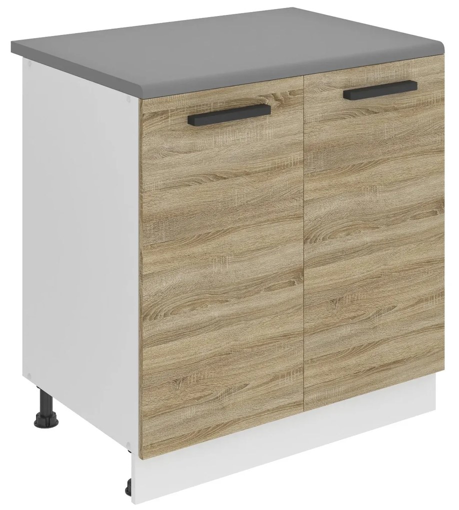 Kuchynská skrinka Belini Premium Full Version spodná 80 cm dub sonoma s pracovnou doskou