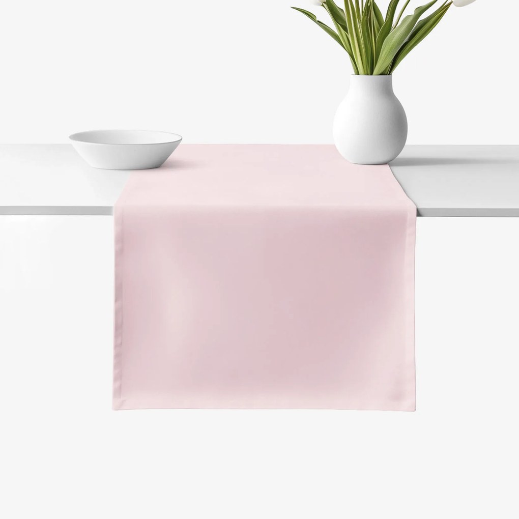 Goldea behúň na stôl 100% bavlnené plátno - púdrovo ružový 20x140 cm