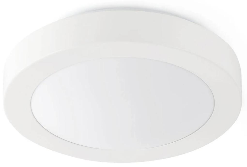 Kúpeľňové stropné svietidlo Logos, Ø 27 cm, biela