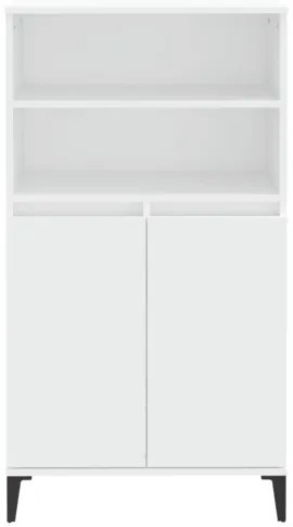 vidaXL Vysoká skrinka biela 60x36x110 cm spracované drevo-